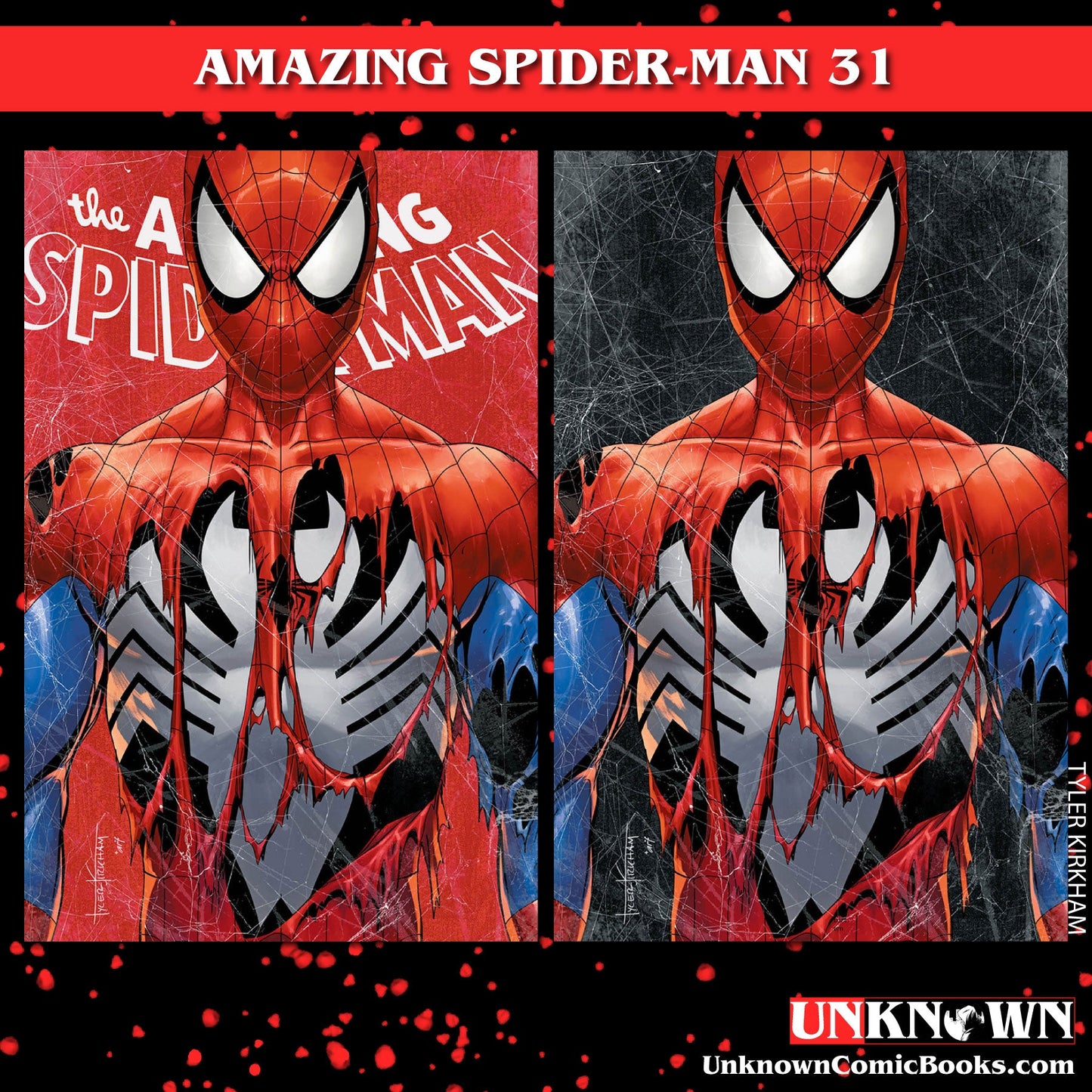 [2 Pack] Amazing Spider-Man #31 Unknown Comics Tyler Kirkham Exclusive Var (08/09/2023)