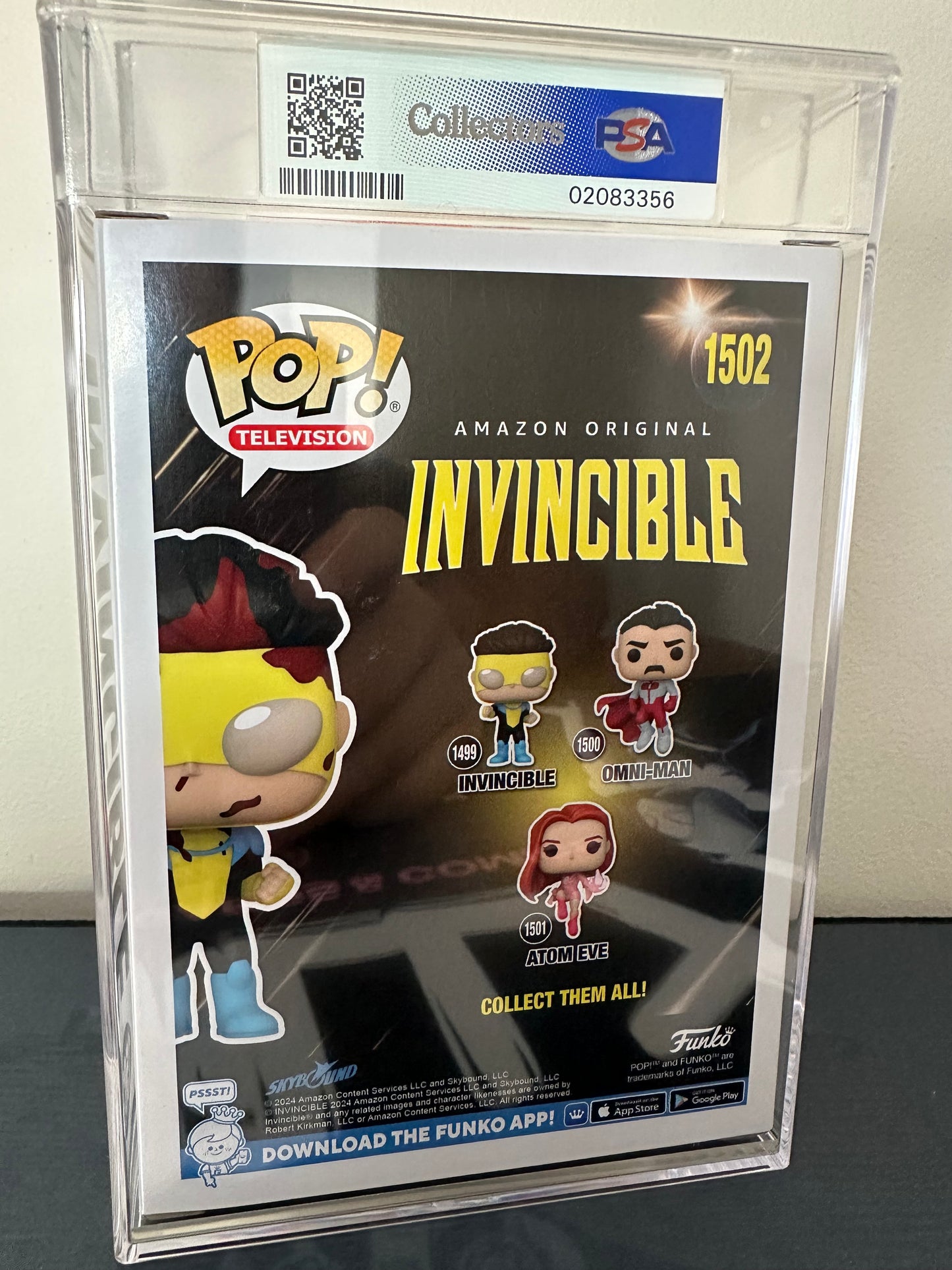 Invincible Battle Damage Bloody Funko Pop PSA 9 (1502)