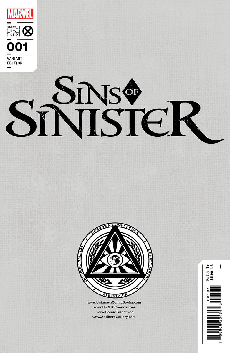 Sins Of Sinister #1 Unknown Comics Kaare Andrews Exclusive Var (01/25/2023)